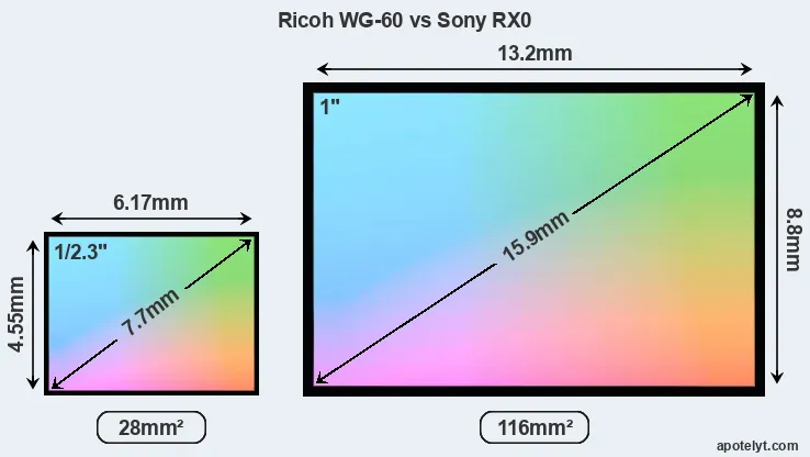 Ricoh WG-60 and Sony RX0 sensor measures