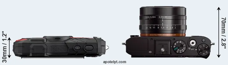 Compare WG-60 versus RX1 top