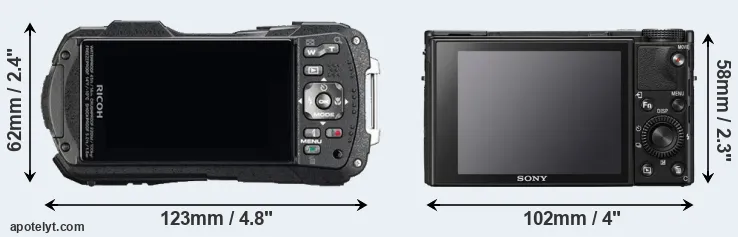 Comparison WG-60 or RX100 VII rear