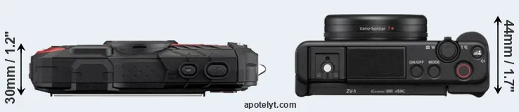 Compare WG-60 versus ZV-1 top