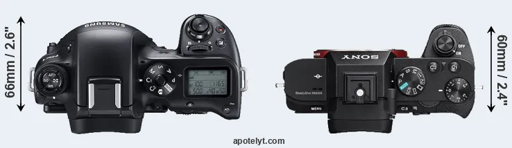 Compare NX1 versus A7 II top