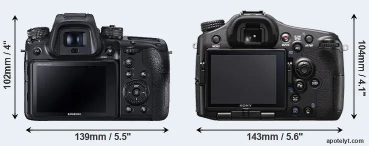 Comparison NX1 or A77 II rear