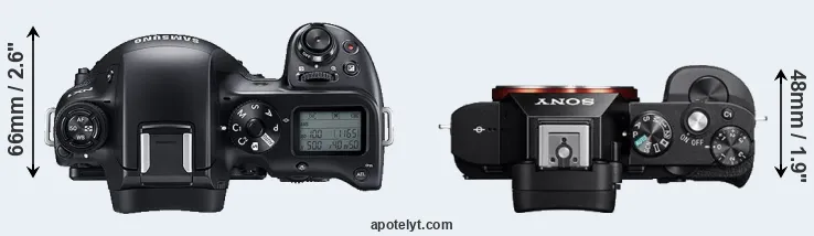 Compare NX1 versus A7R top