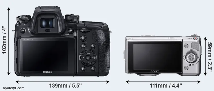 Comparison NX1 or NEX-5 rear