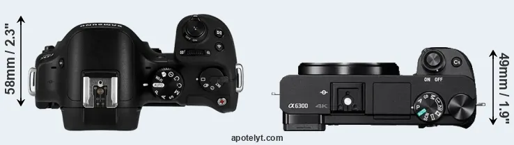 Compare NX30 versus A6300 top
