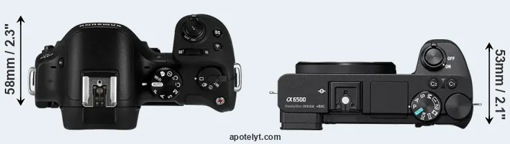 Compare NX30 versus A6500 top