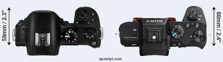 Compare NX30 versus A7 II top