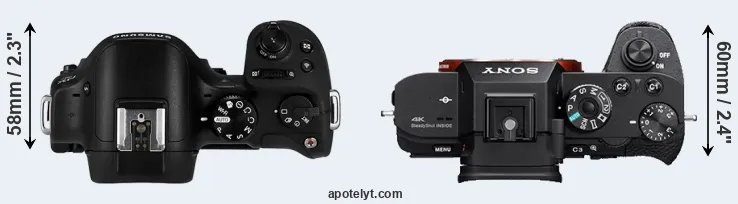 Compare NX30 versus A7S II top