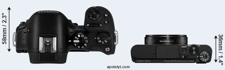 Compare NX30 versus WX800 top