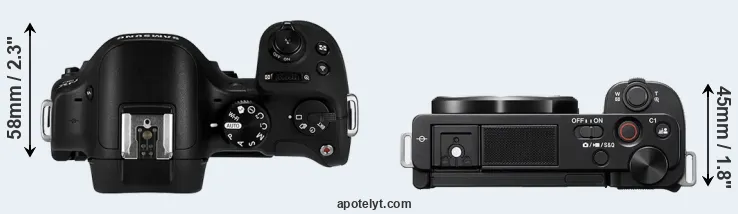 Compare NX30 versus ZV-E10 top