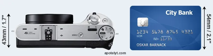 NX500 versus credit card top view