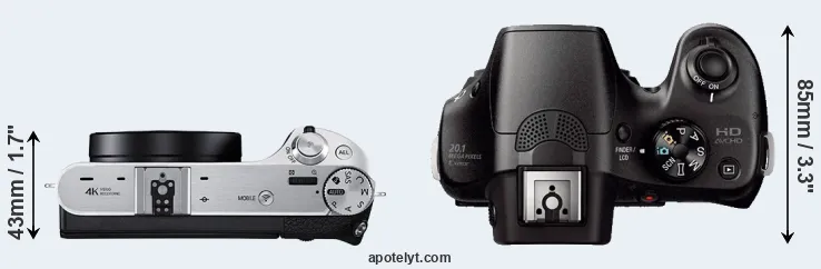 Compare NX500 versus A3000 top