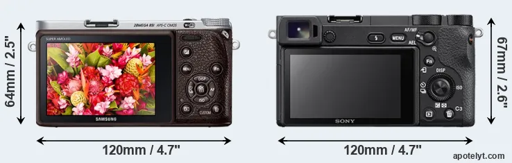 Comparison NX500 or A6500 rear