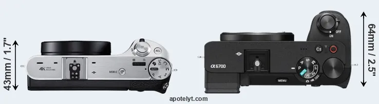 Compare NX500 versus A6700 top