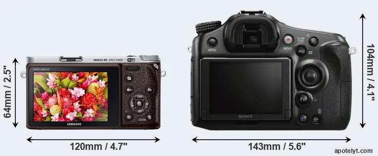 Comparison NX500 or A68 rear