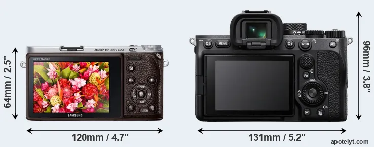 Comparison NX500 or A7 IV rear