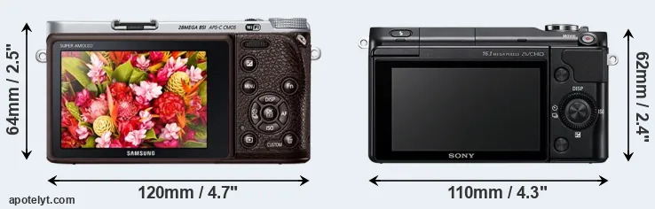 Comparison NX500 or NEX-3N rear