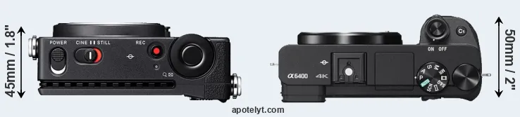 Compare fp L versus A6400 top