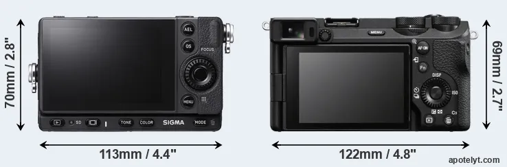 Comparison fp L or A6700 rear