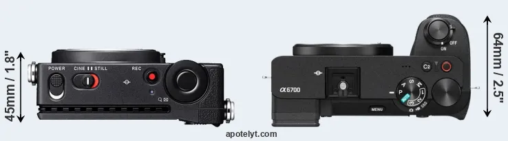 Compare fp L versus A6700 top