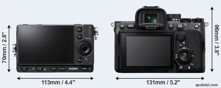 Comparison fp L or A7 IV rear