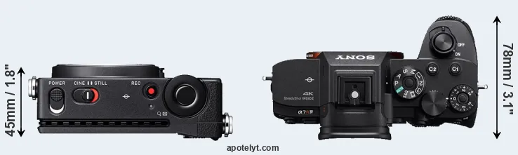 Compare fp L versus A7R IV top