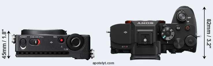 Compare fp L versus A7R V top