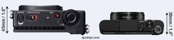 Compare fp L versus WX800 top