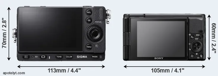 Comparison fp L or ZV-1 rear