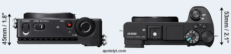 Compare fp versus A6500 top