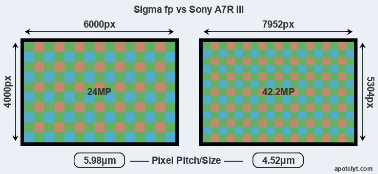 fp versus A7R III MP