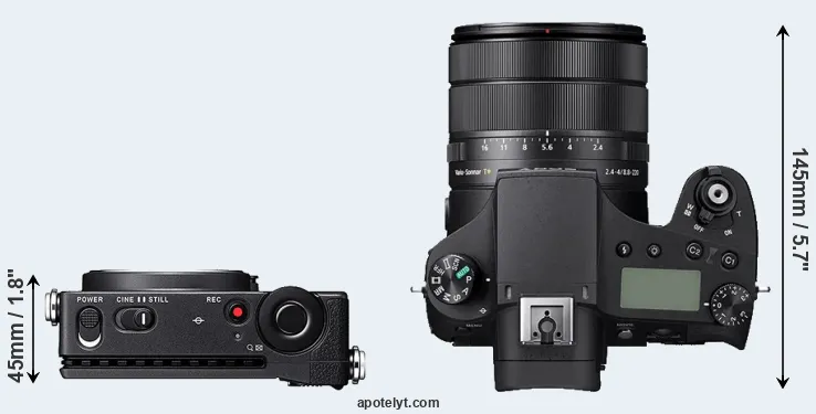 Compare fp versus RX10 IV top