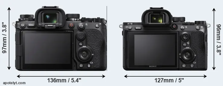 Comparison A1 II or A7 III rear