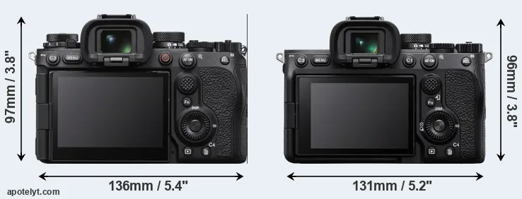 Comparison A1 II or A7 IV rear