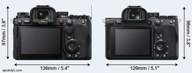 Comparison A1 II or A7R IVA rear