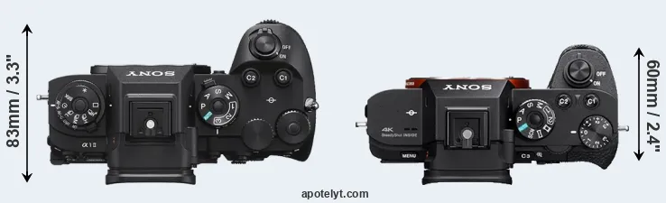 Compare A1 II versus A7S II top