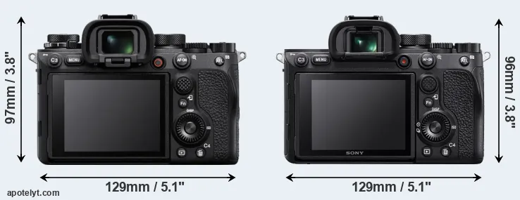 Comparison A1 or A7R IV rear
