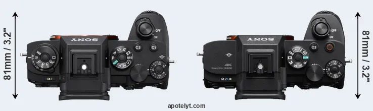 Compare A1 versus A7S III top