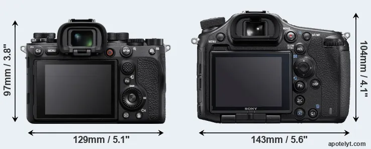 Comparison A1 or A99 II rear