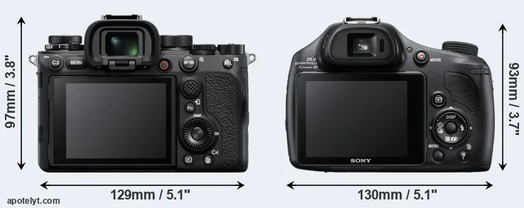 Comparison A1 or HX400V rear