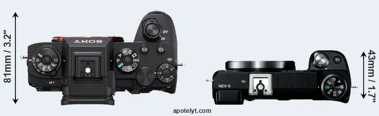 Compare A1 versus NEX-6 top