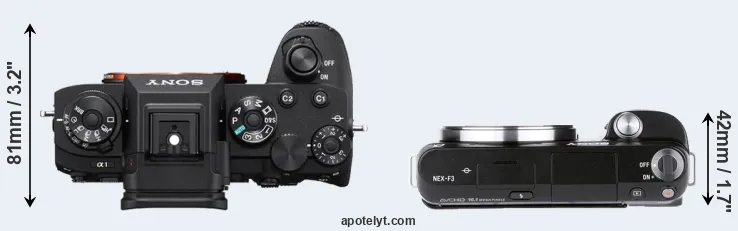 Compare A1 versus NEX-F3 top