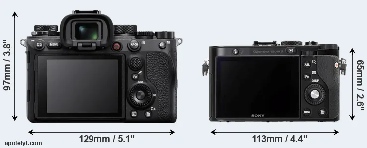 Comparison A1 or RX1R rear