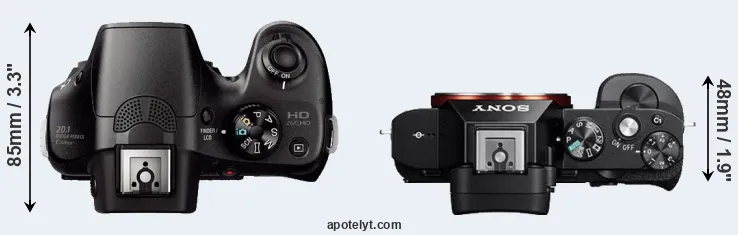 Compare A3000 versus A7 top