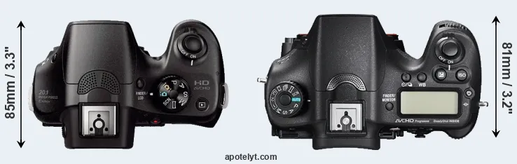 Compare A3000 versus A77 II top