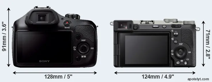 Comparison A3000 or A7C II rear