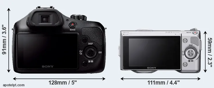 Comparison A3000 or NEX-5 rear