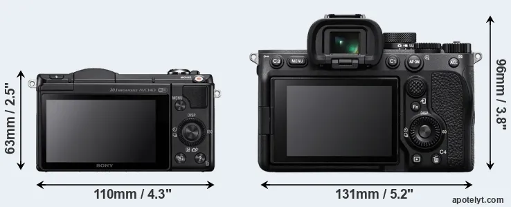 Comparison A5000 or A7 IV rear