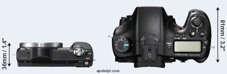 Compare A5000 versus A77 top