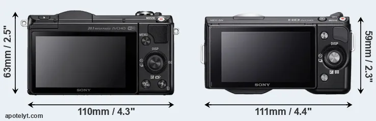 Comparison A5000 or NEX-5N rear